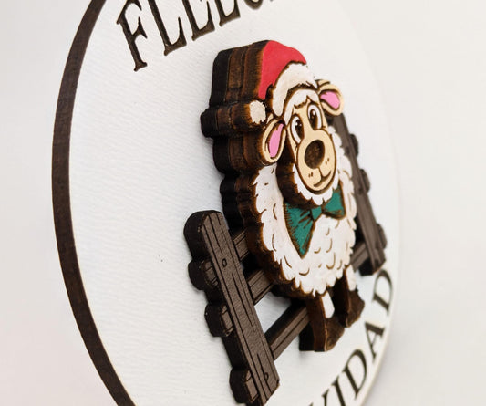 Funny Sheep Christmas Ornament