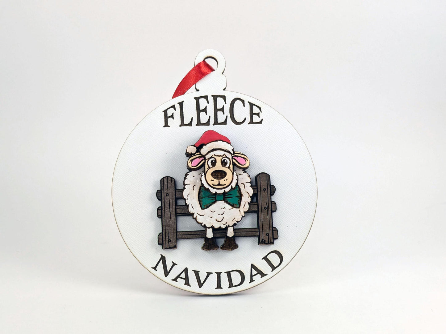 Funny Sheep Christmas Ornament