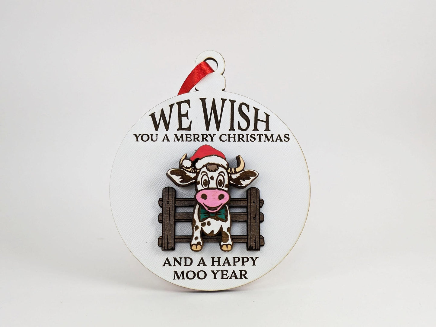 Funny Cow Christmas Ornament