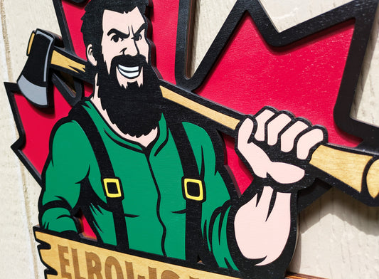 Elbows Up Canada Door Hanger Sign