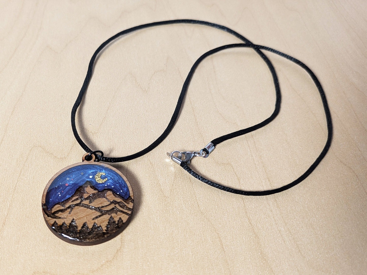 Mountain Night Sky Pendant
