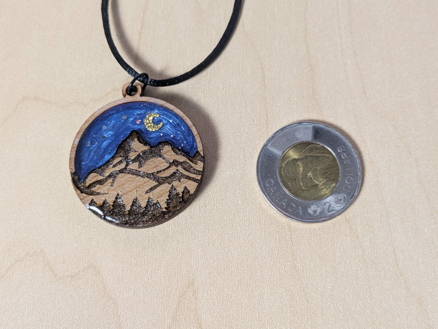 Mountain Night Sky Pendant