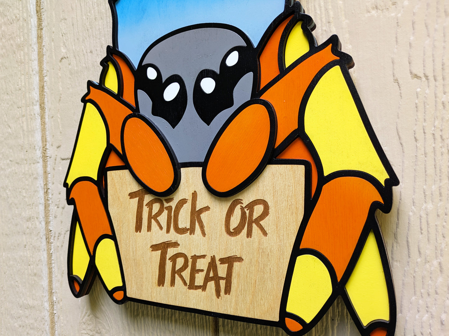 Halloween Spider Layered Wood Door Hanger