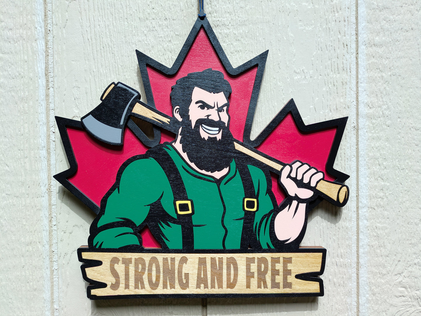Elbows Up Canada Door Hanger Sign