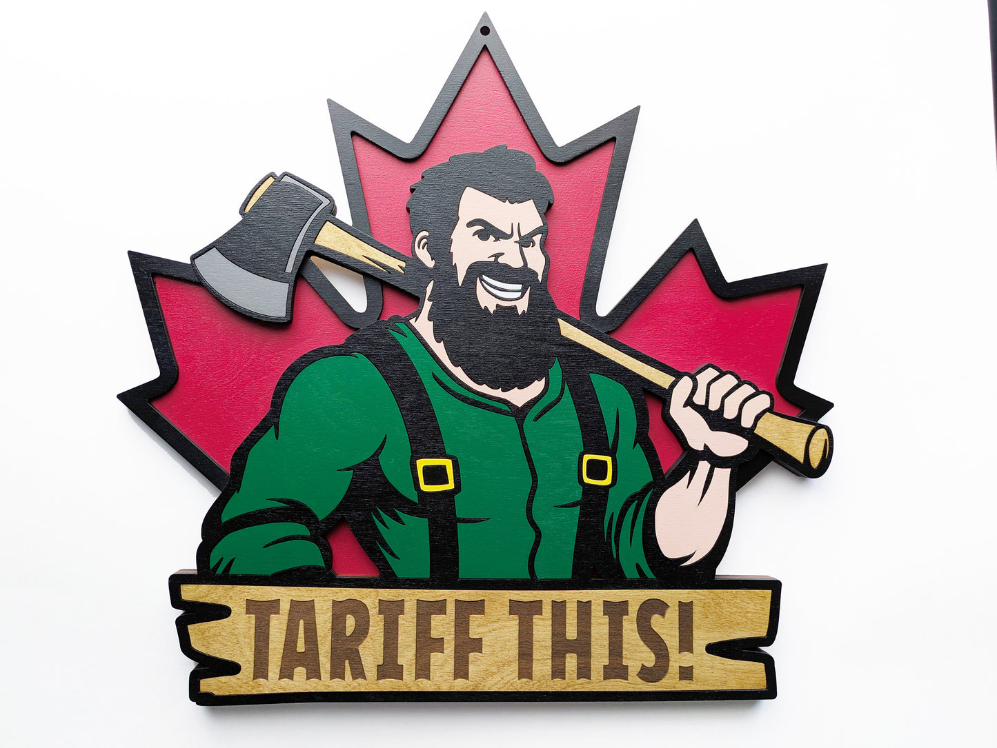 Elbows Up Canada Door Hanger Sign