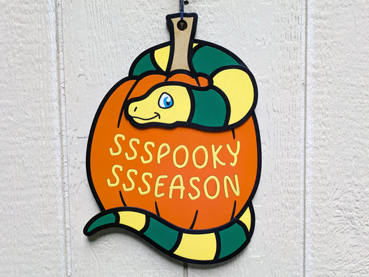 Spooky Season Snake Door Sign