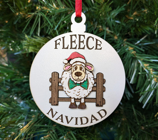 Funny Sheep Christmas Ornament