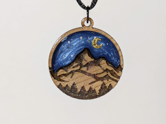 Mountain Night Sky Pendant
