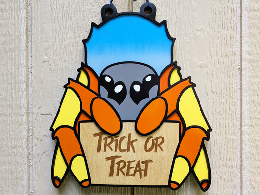 Halloween Spider Layered Wood Door Hanger