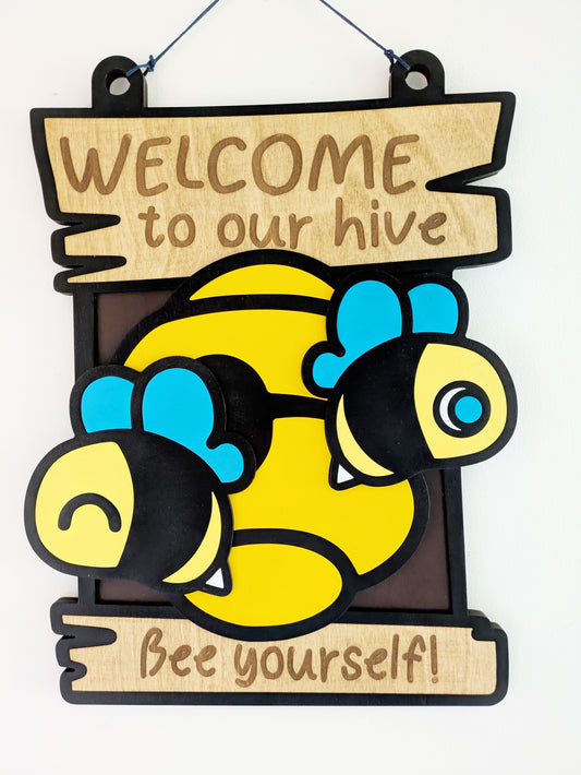 Welcome to our Hive Door Hanger`